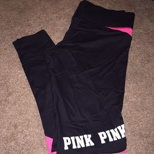 Black with Pink VS LEGGINGS